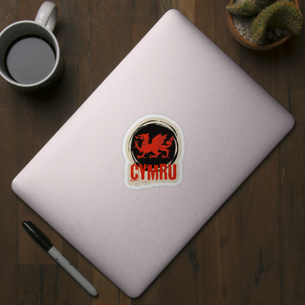 Cymru Welsh Dragon by Teessential